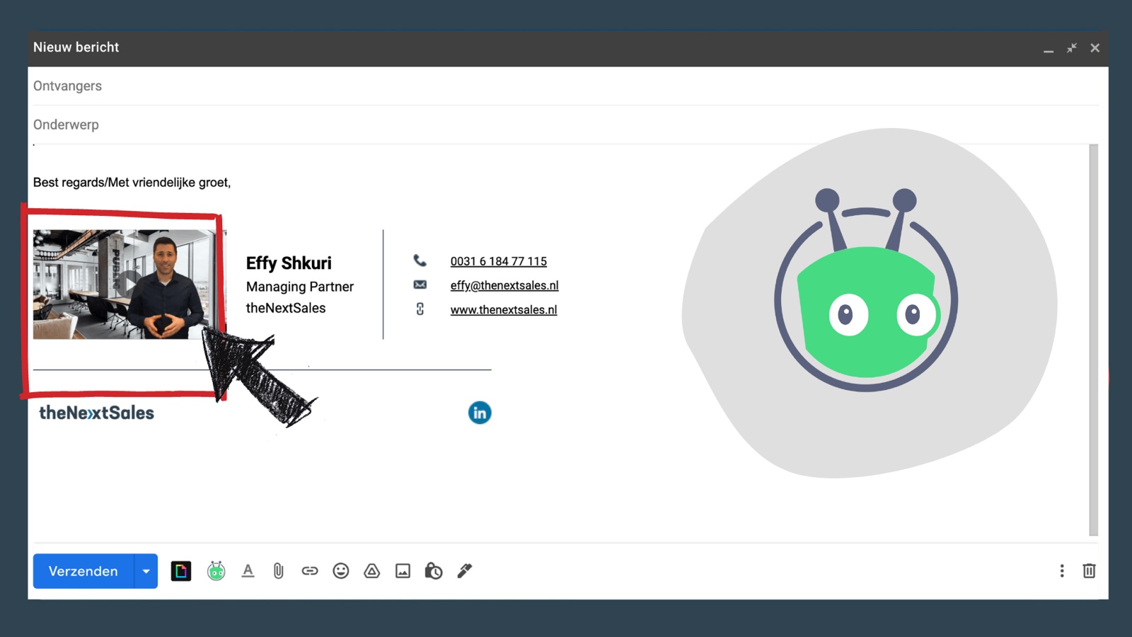Create a video email signature